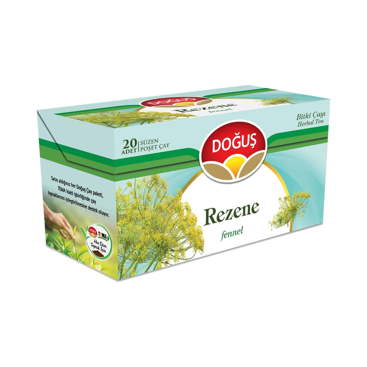 Dogus Form Fennel Tea Bags (Single Serving Tea Bags) 20-Packs 50 g