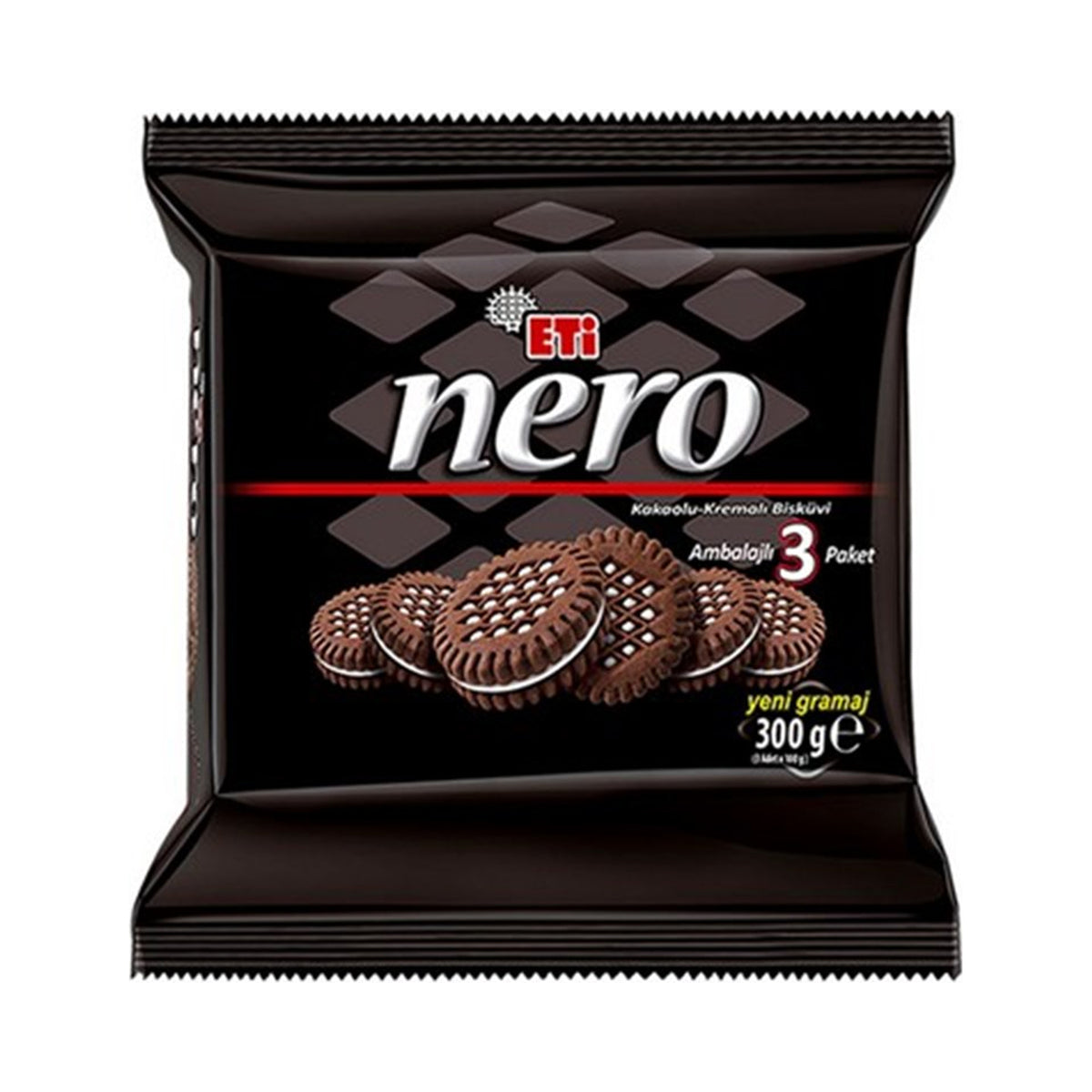 Eti Nero Cocoa Sandwich Biscuits 3-Pack 300 g