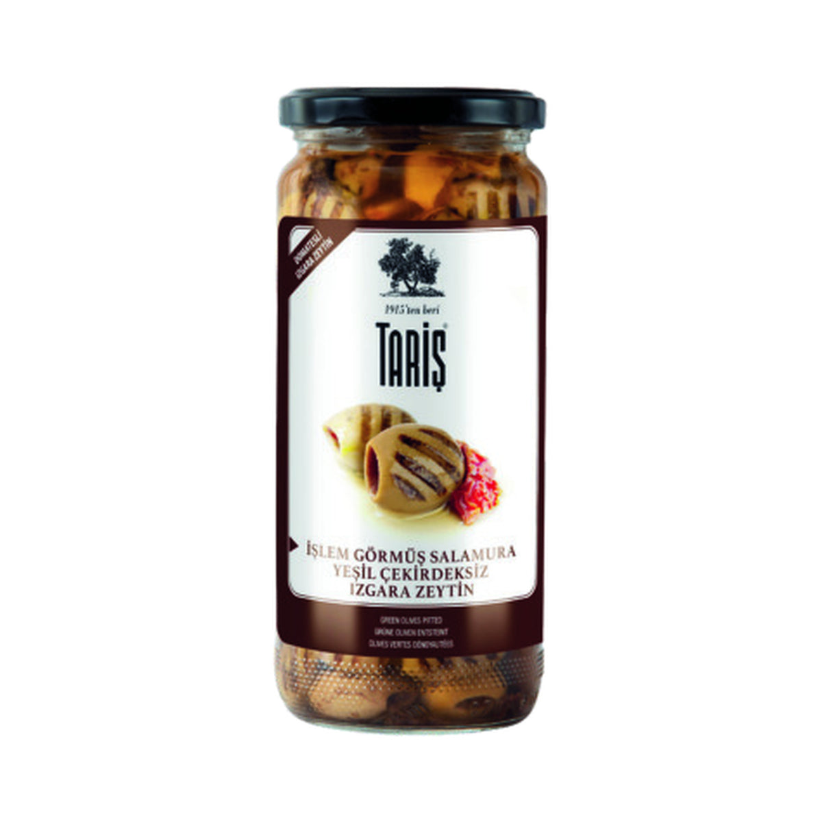 Taris Grilled Green Olives in Glass Jar 500 ml (Case of 12)