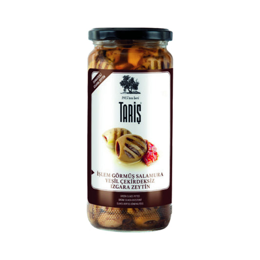 Taris Grilled Green Olives in Glass Jar 500 ml (Case of 12)