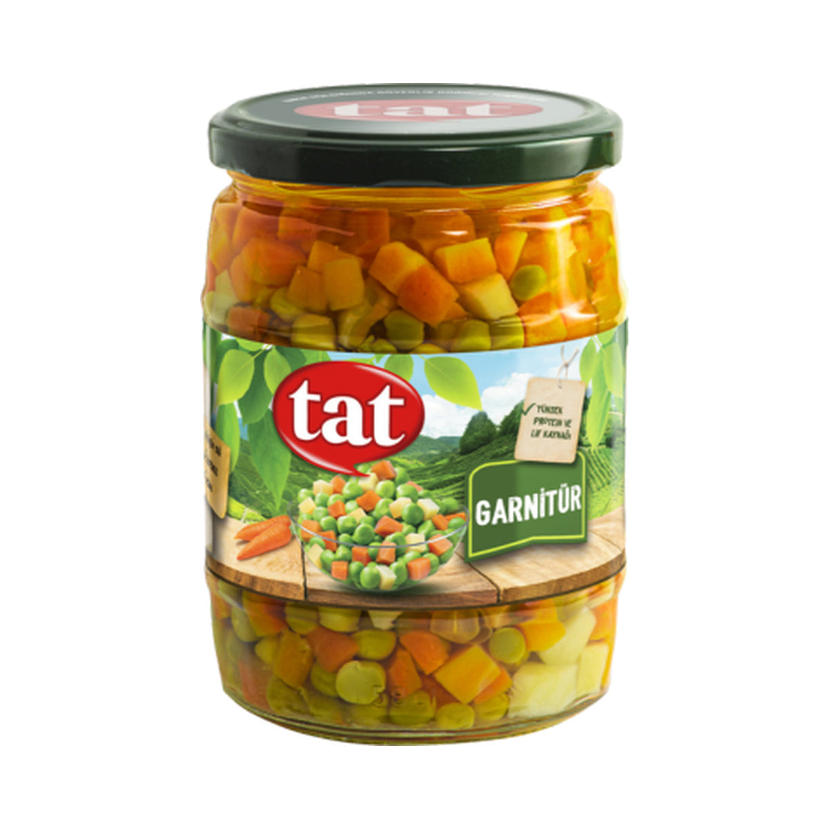 Tat Mixed Pickled Vegetables in Glass Jar 550 g (Case of 12)