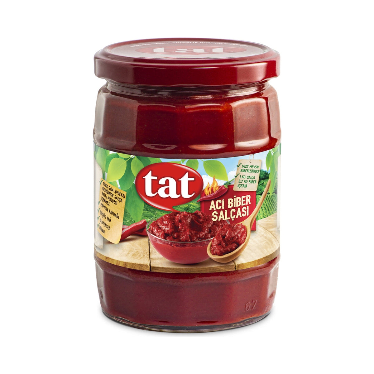Tat Hot Red Pepper Paste in Glass Jar 580 ml