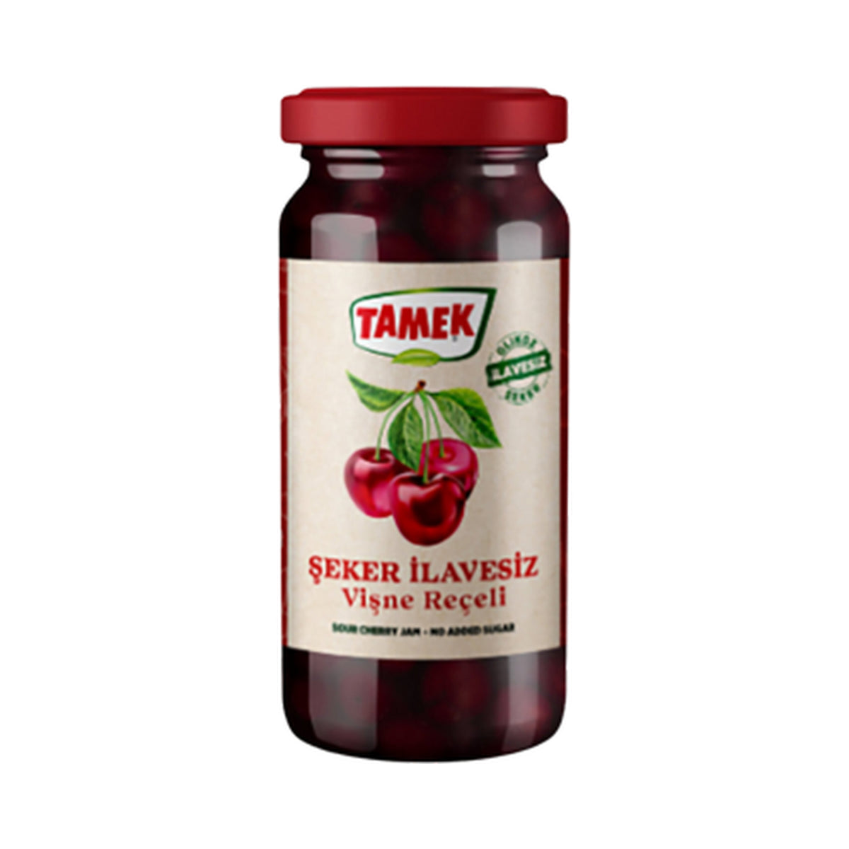 Tamek Cherry Jam, No Sugar Added 290 ml (Case of 12)