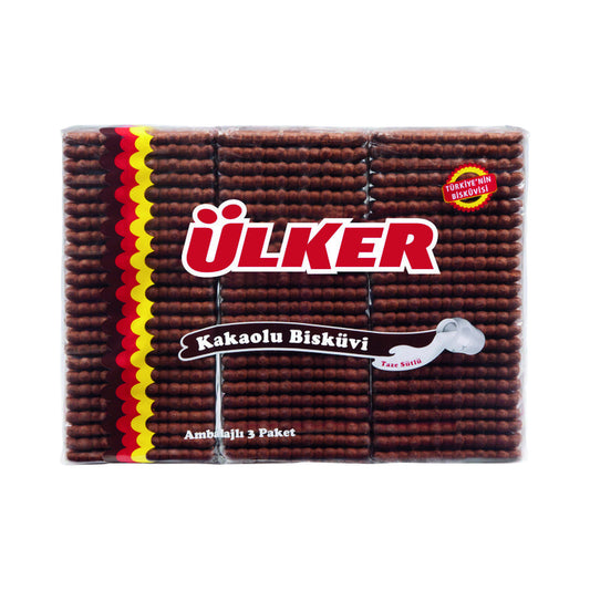Ulker Petit Beurre 450 g Cocoa Flavored Tea Biscuits 3-Pack (Case of 10)