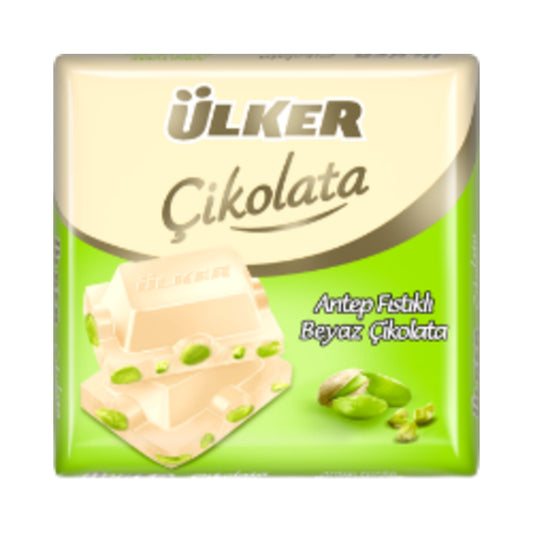 Ulker White Chocolate with Pistachios 65 g (Case of 6)