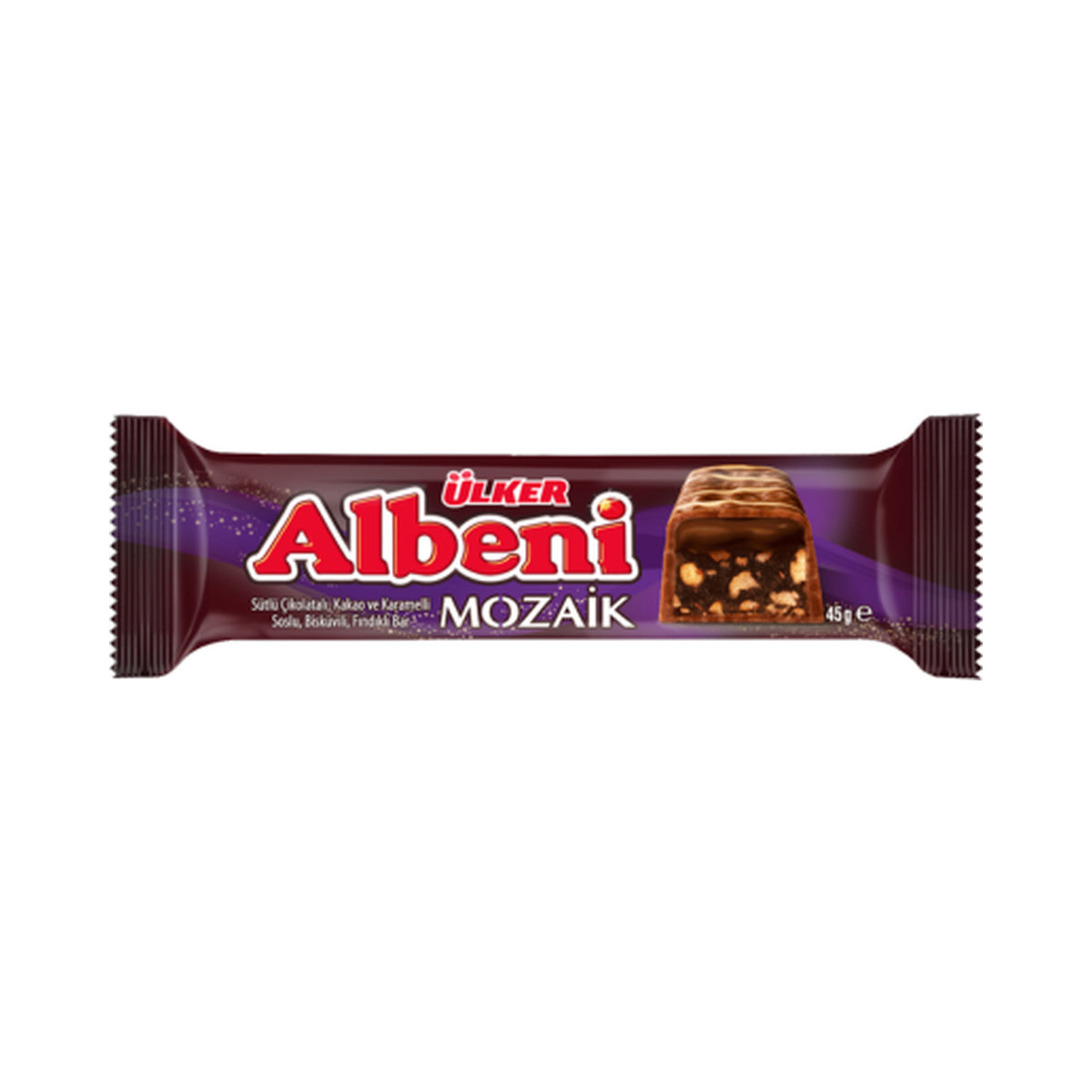 Ulker Albeni Mosaic Chocolate Bar 45 g (Case of 18)