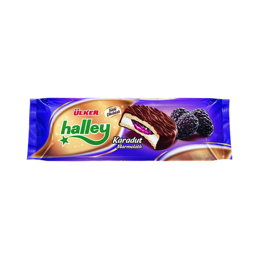 Ulker Halley Blackberry Marshmallow Sandwich Biscuits 240 g