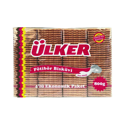 Ulker Petit Beurre Plain Biscuits 800 g (4 Pack) (Case of 6)