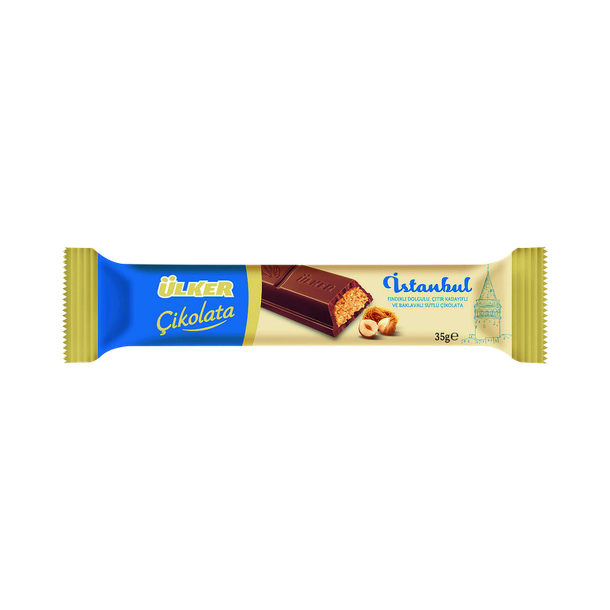 Ulker Istanbul Hazelnut Chocolate Bar 35 g