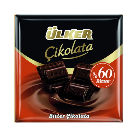 Ulker Dark Chocolate Square 60 g (Case of 6)