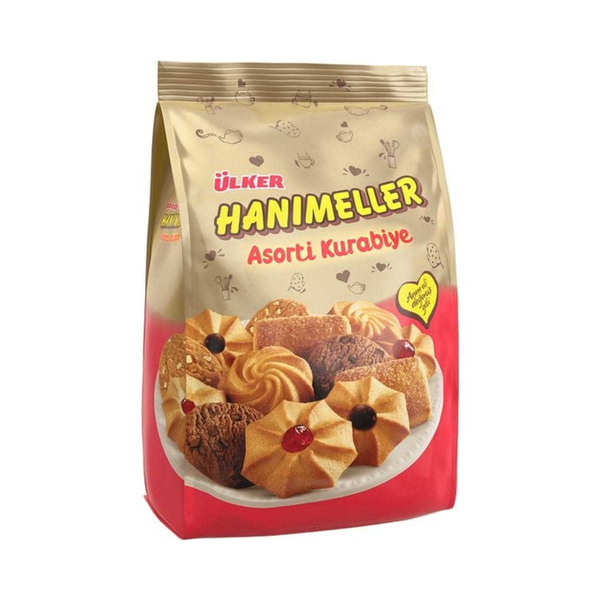 Ulker Hanimeller Assorted Pouch Biscuits 150 g — product packaging on white background