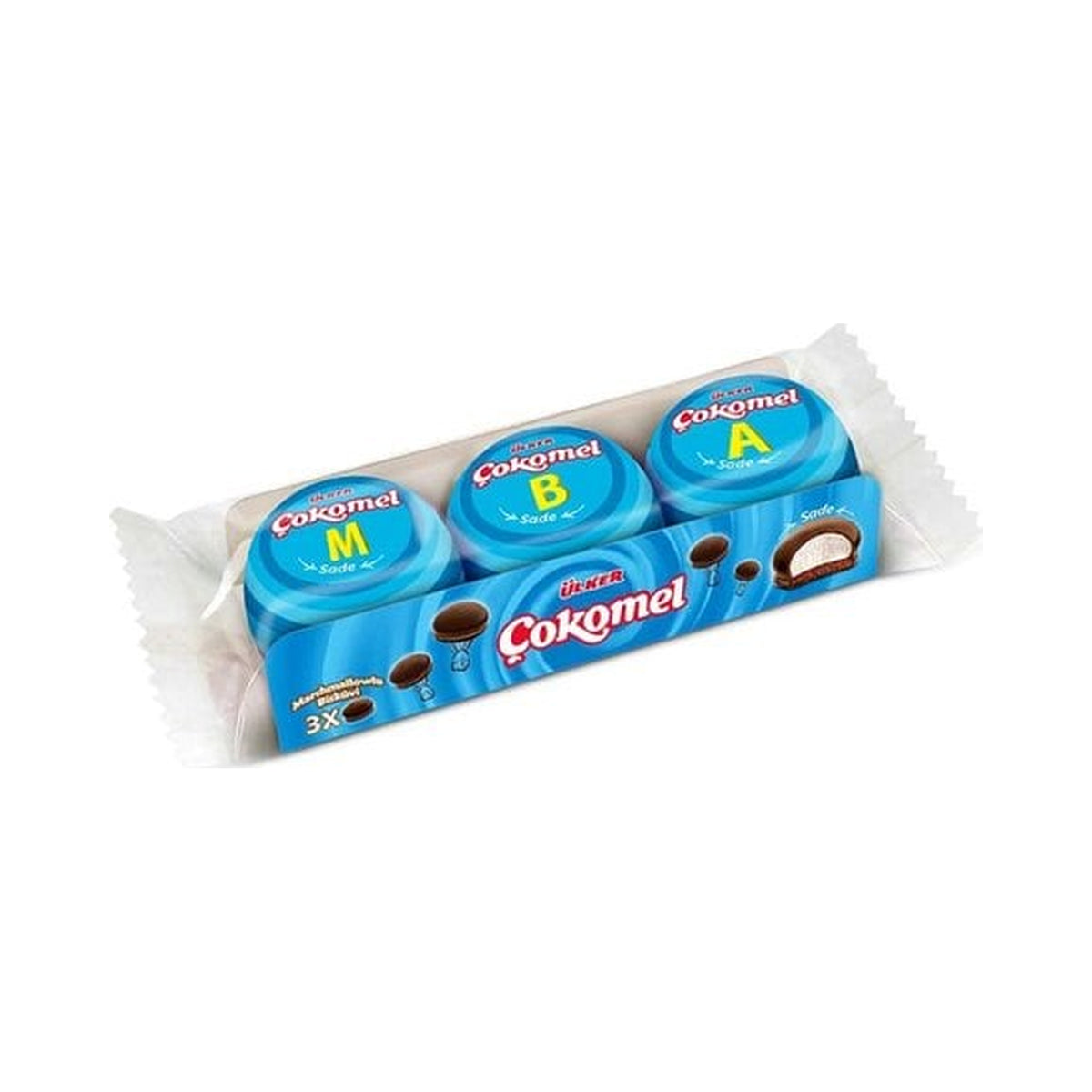 Ulker Cokomel 12 g Marshmallow Stuffed Chocolate 3-Pack