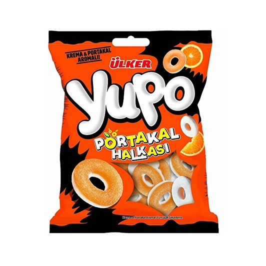Ulker Yupo Orange Ring Gummies 80 g — product packaging