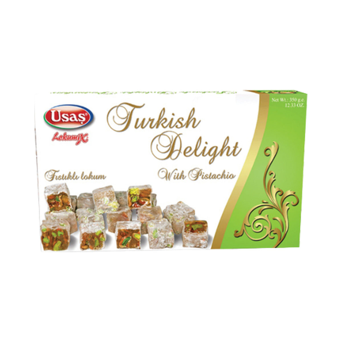 Usas Pistachio Turkish Delight 350 g (Case of 12)