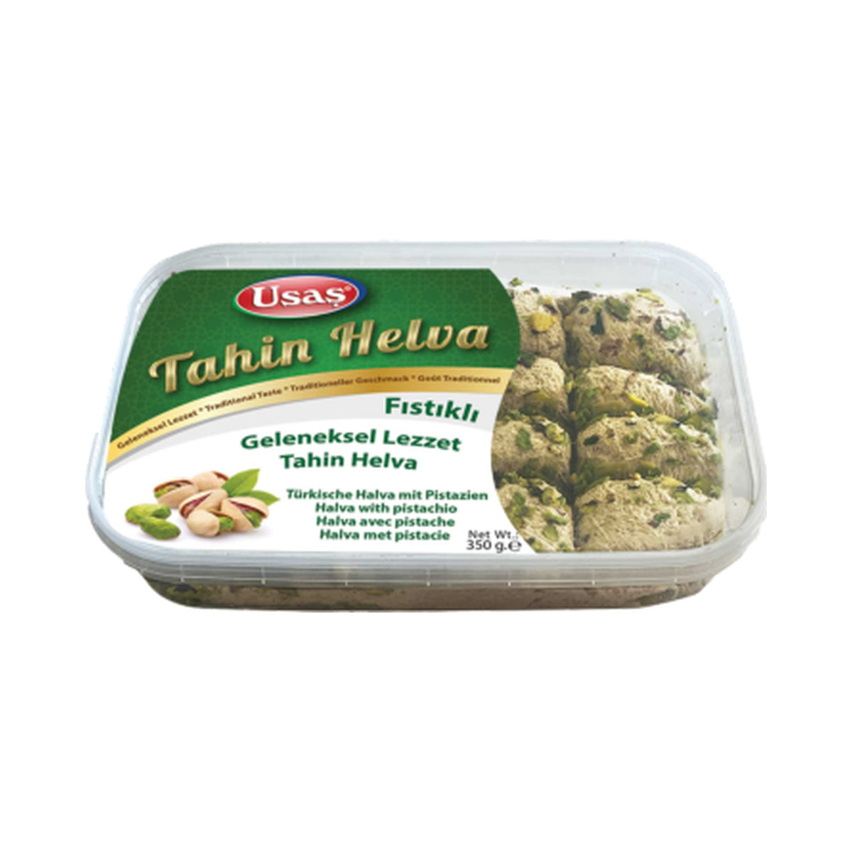 Usas Pistachio Halva Baklava Slices 350 g (Case of 12)