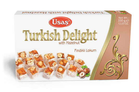 Usas Hazelnut Turkish Delight 350 g — product packaging