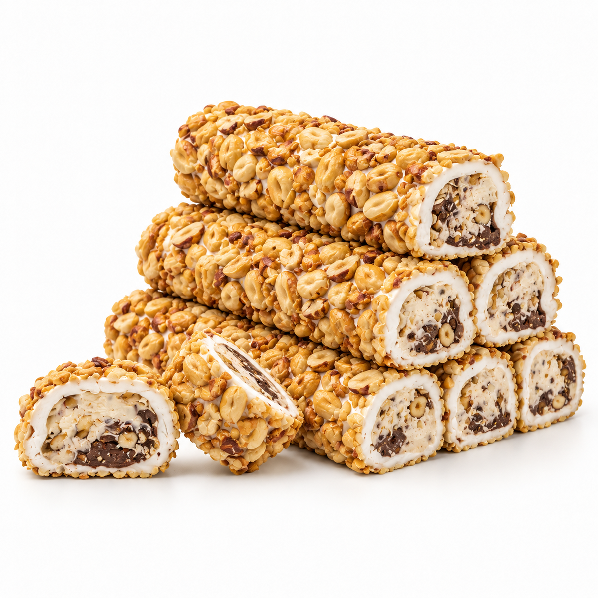 Hasan Aga Hazelnut Two-Tone Cream Turkish Delight 2.5 kg (Case of 6)