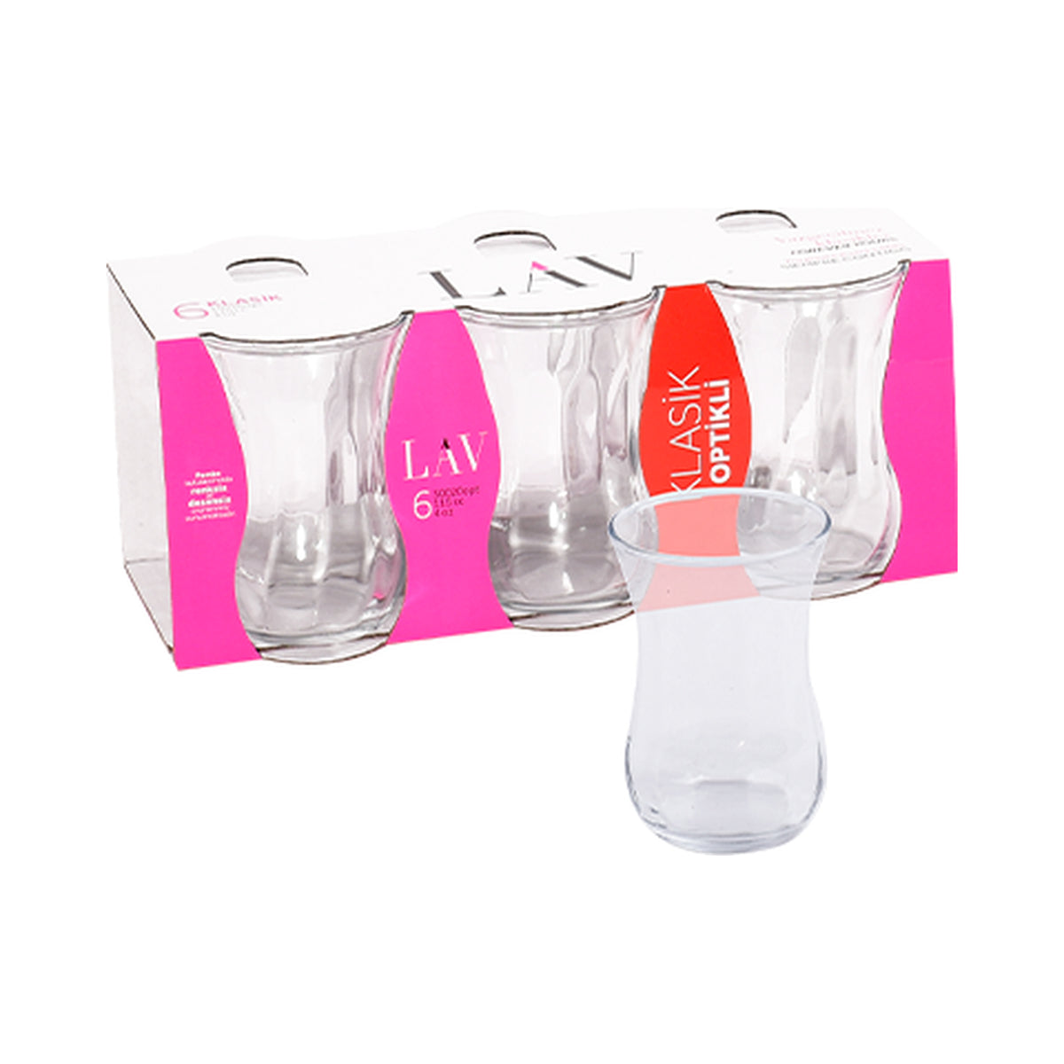 Lav Optik 30020 Tea Glasses 6-Pack