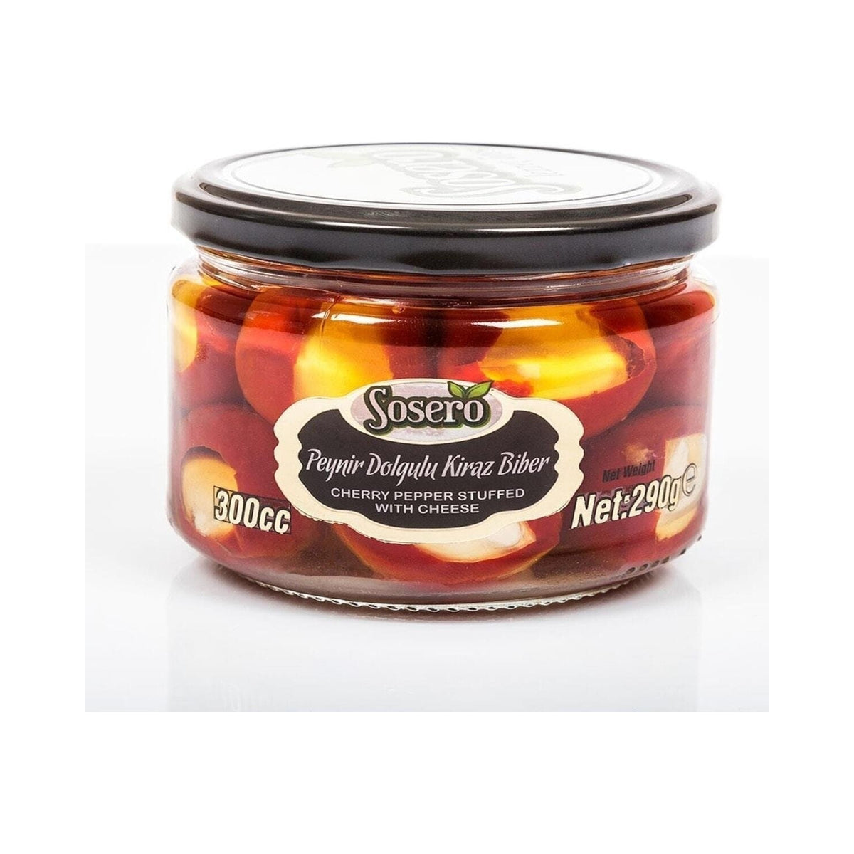 Sosero Cheese Stuffed Cherry Peppers in Glass Jar 300 ml