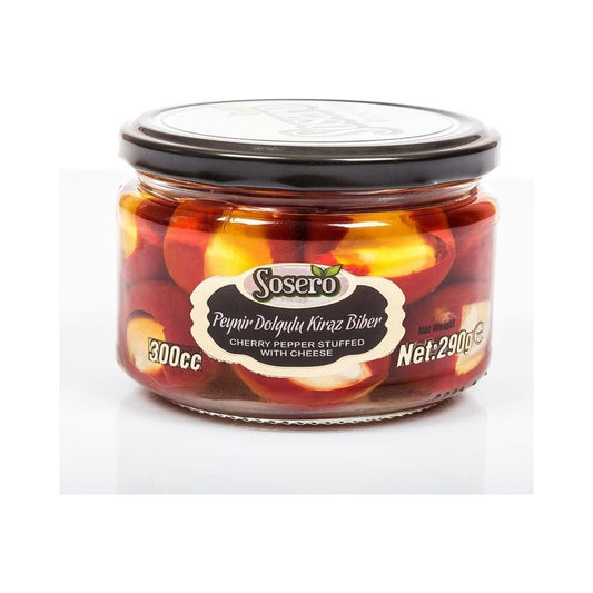 Sosero Cheese Stuffed Cherry Peppers in Glass Jar 300 ml